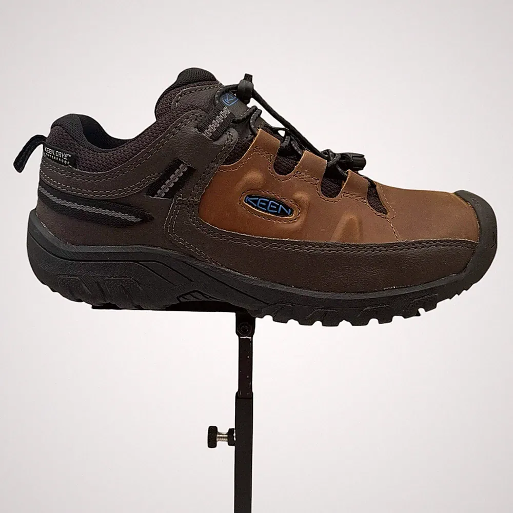 Keen Youth Boys Girls Targhee Waterproof Leather Hiking Outdoor Shoes Sz 2 Brown