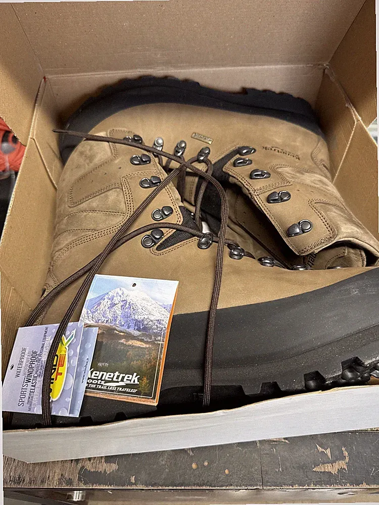 KENETREK Mountain Extreme Non-Insulated Hiking Brown Boot Mens 13 Wide Italy