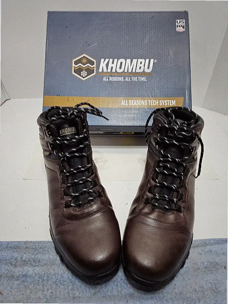 Khombu Men's Lincoln Hiking Boots Shoes w/ Memory Foam Brown - Size 13 M