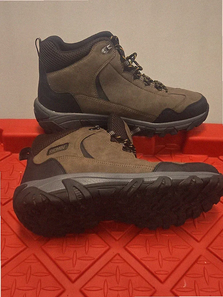 Khombu Oliver Men's Hiking Boots Size 11 M Brown Memory Foam Lightweight Trail