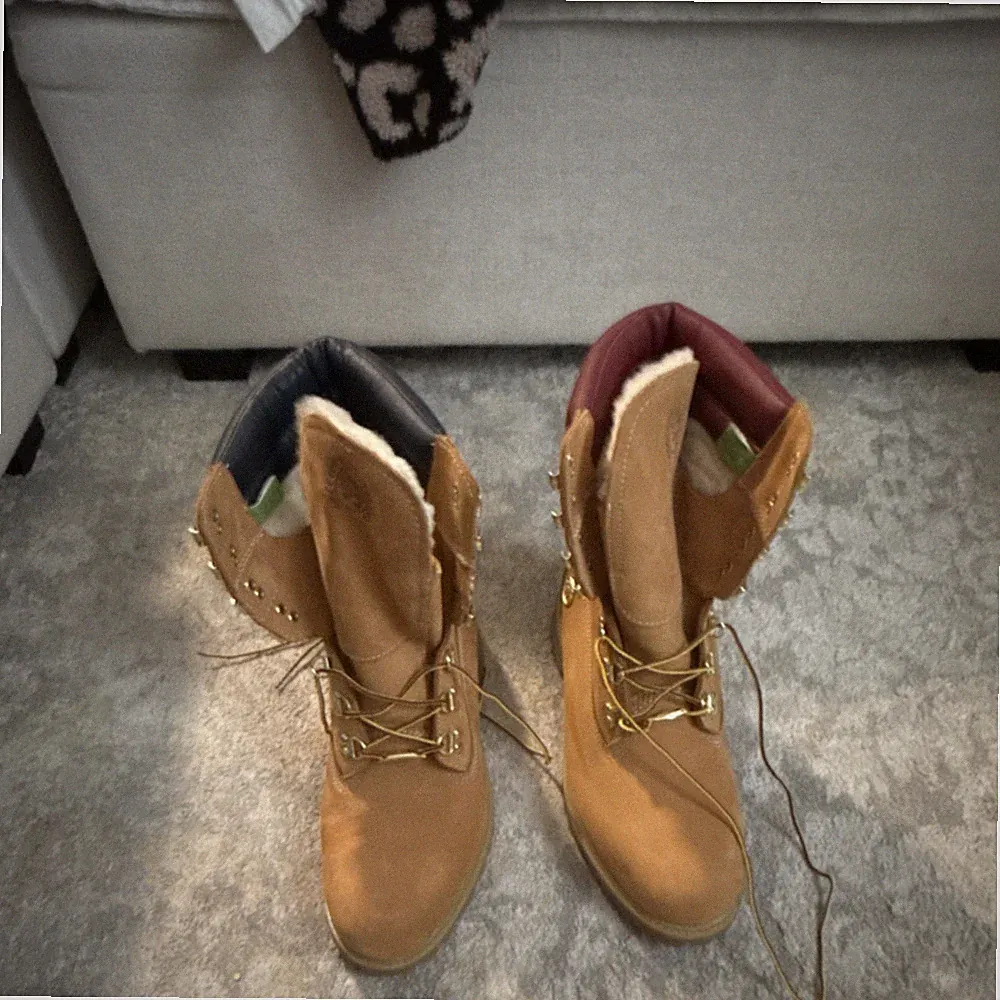 Kith Men's Shearling Style Leather Work Boot Faux Fur Lined Lace Up 11.5