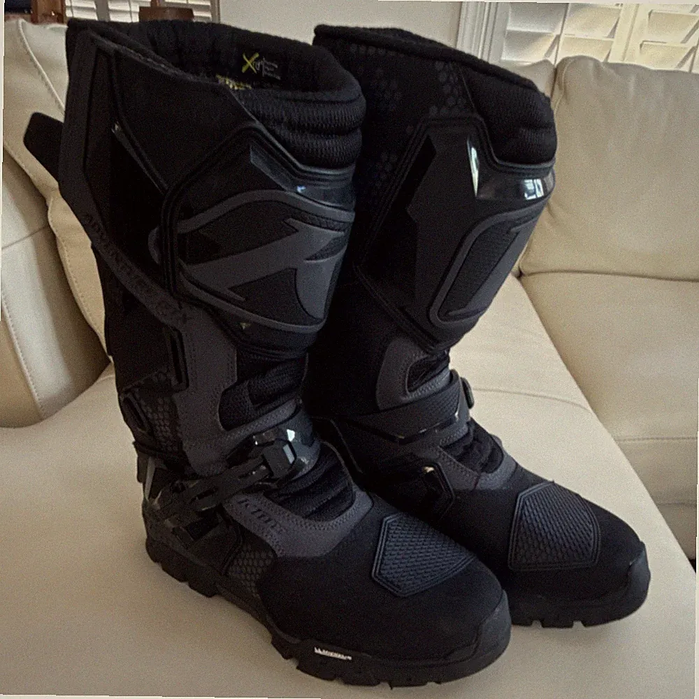KLIM Adventure GTX Motorcycle Boots BOA Gore-Tex - Size 11 Stealth Black