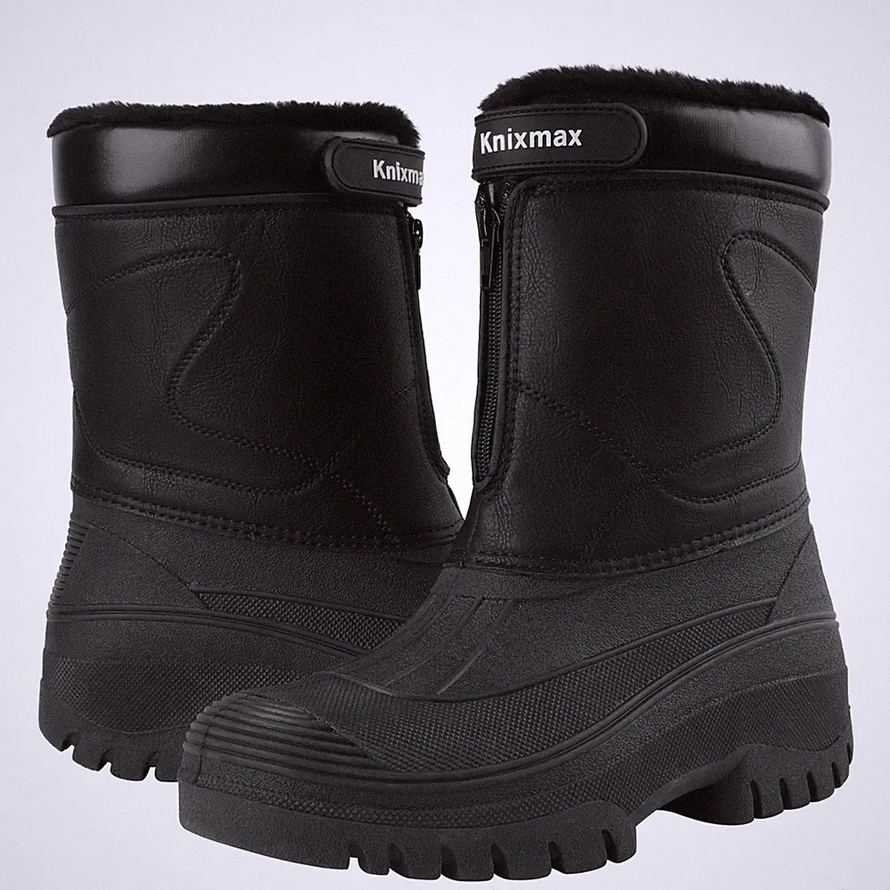 Knixmax Outdoor Boots Mens Winter Snow Boots for Hunting Fishing Farming Garden