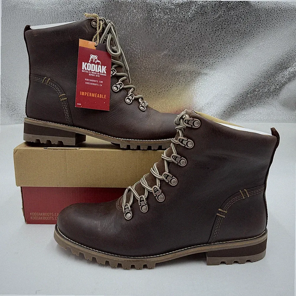 Kodiak Boots Women's 10 Brown, Leather Fernie Waterproof Insulated Ankle Hiking