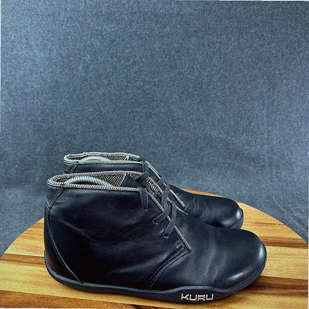 KURU Aalto Black Leather Chukka Ankle Boots 201007 Womens 9.5 Orthopedic Support