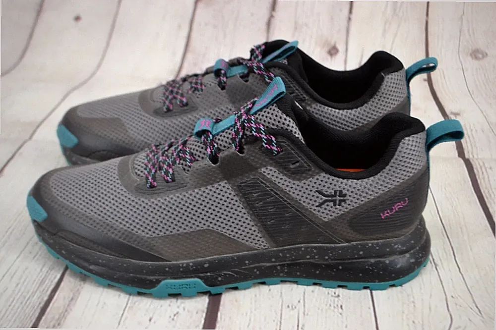 KURU Women's Atom Trail Hiking Shoes / Sneaker SIZE 8 Jet Black / Dark Teal