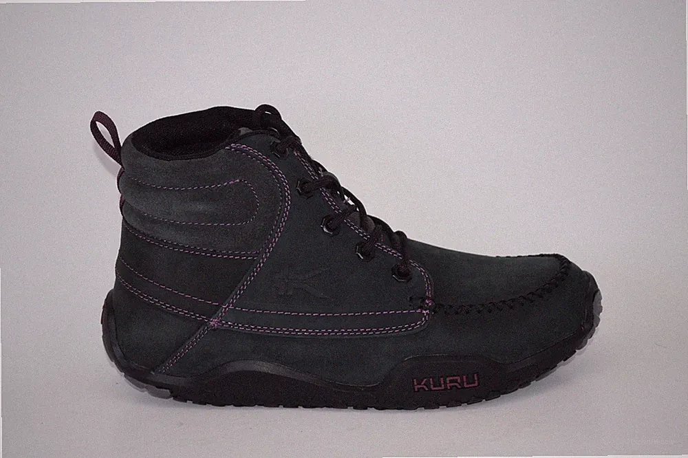 KURU Womens QUEST Black Purple Leather Hiking Boots with Ankle Support Size 9.5