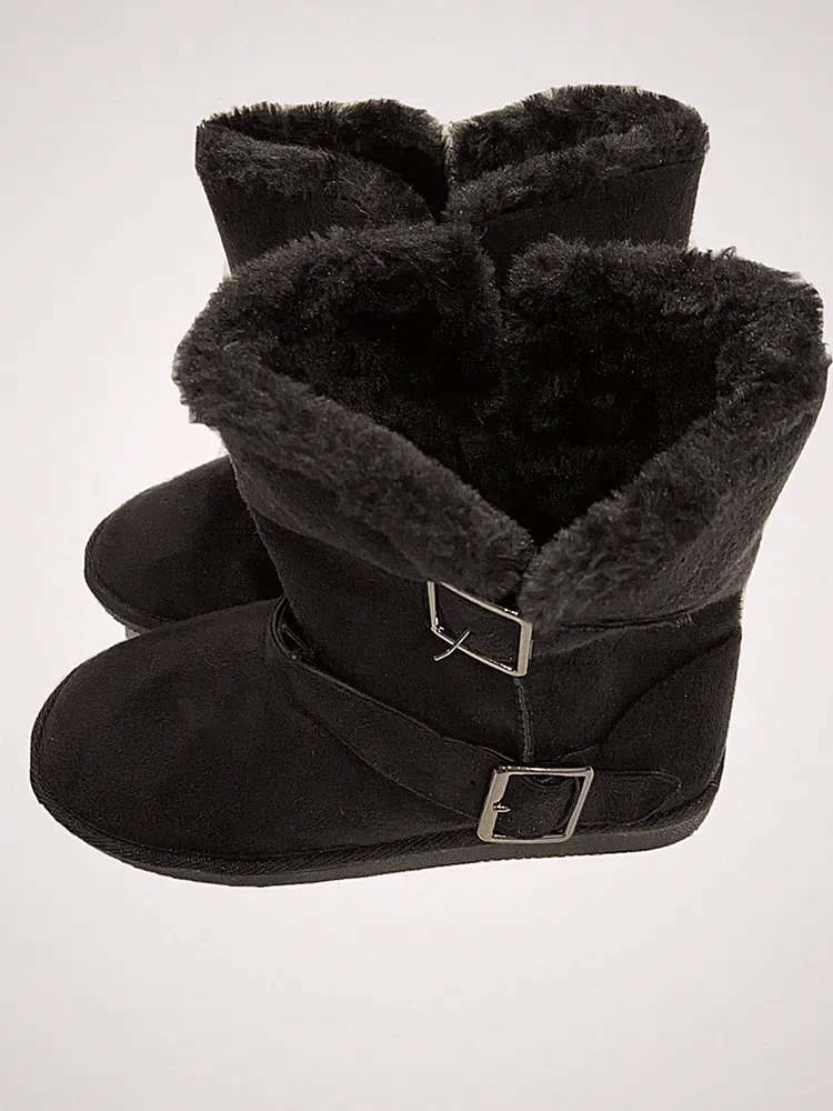 Kushy Shoo High Top Snow Boots Black Winter Shoes Size 9 NWT