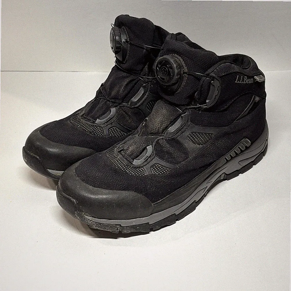 L.L. Bean BOA Hiking Boots Mens 11 Black Waterproof TEK2.5 Trail Shoes Gorpcore