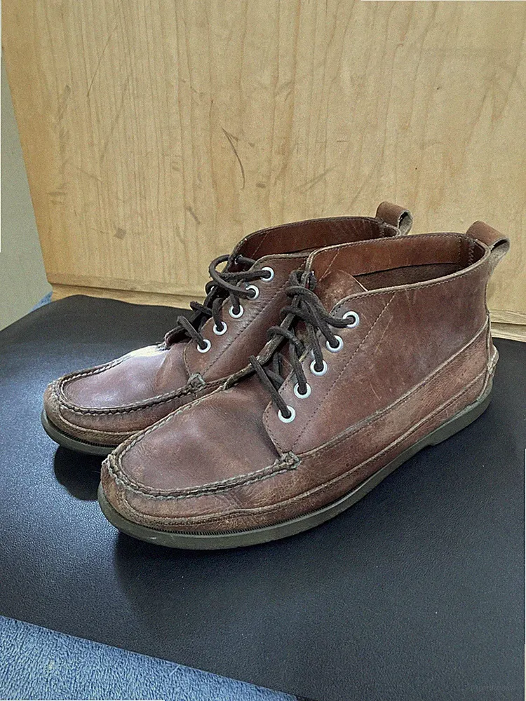 L.L. Bean Handsewn Moccasins Ranger Leather Chukka Boots Men's 10.5 D Jackman