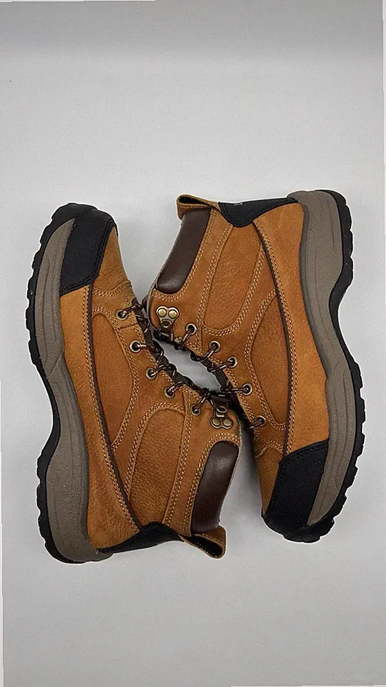 L.L.Bean Hiking Leather Ankle Boots Men's Size 7 Wide (EE) Brown VINTAGE