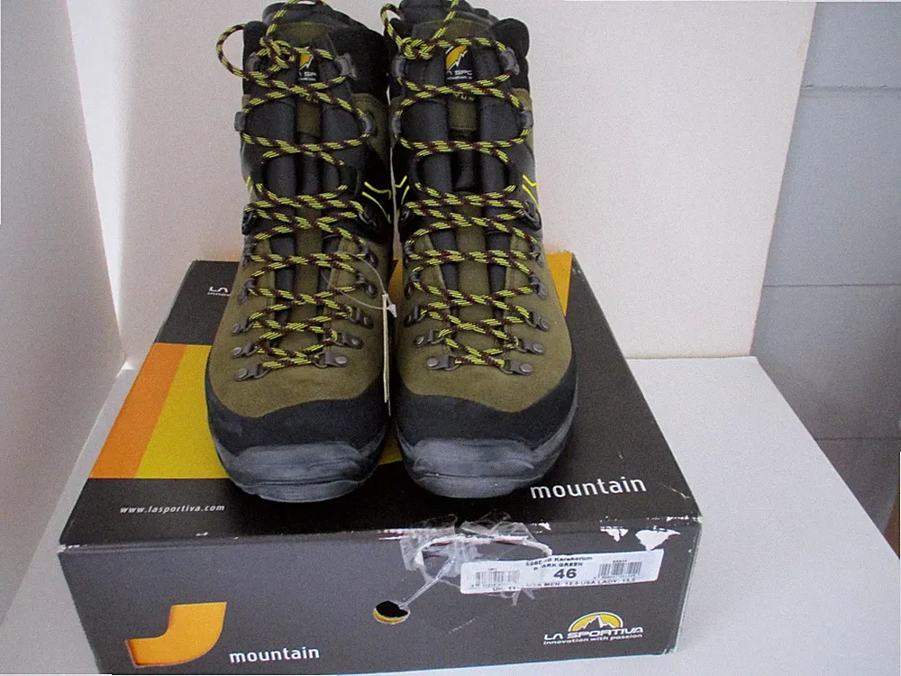La Sportiva Karakorum Mountaineering Boots 12.5M Green Made in Italy
