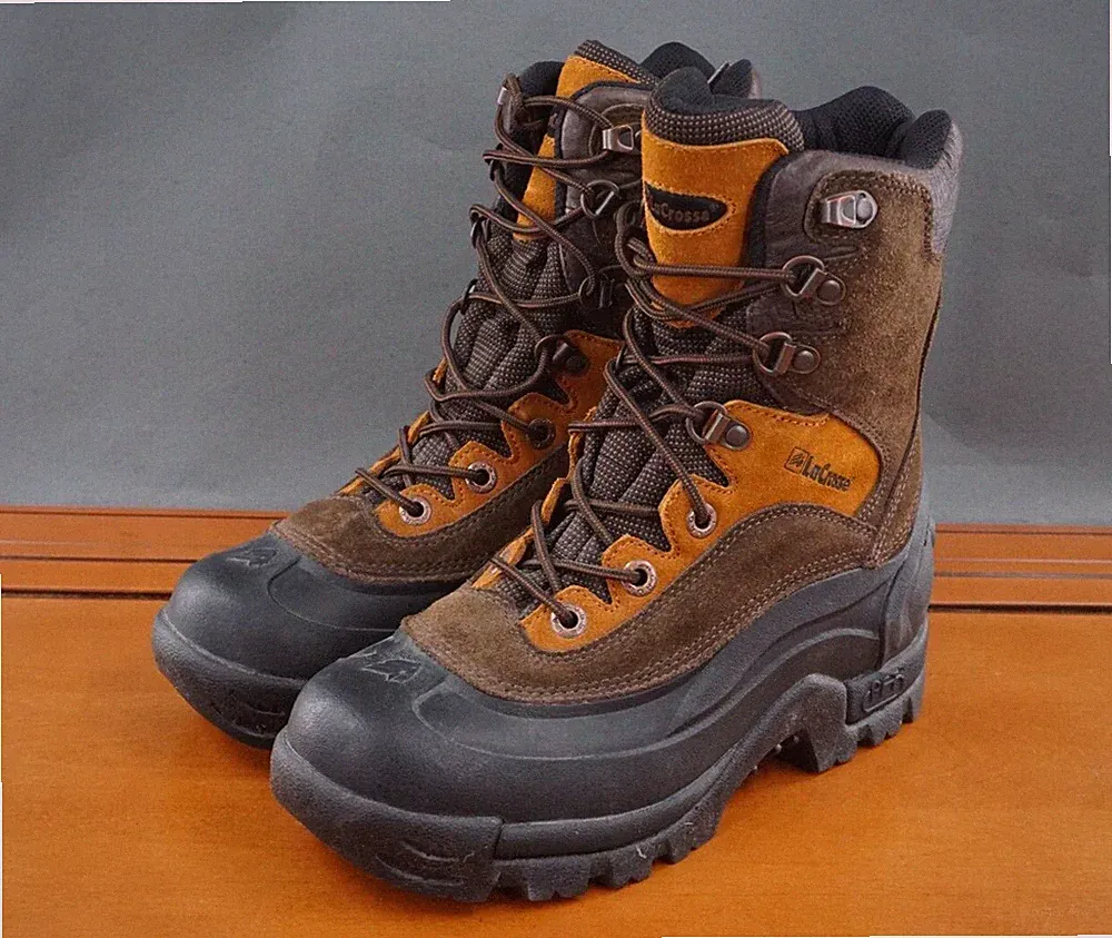 LaCrosse Epic II PFT Shoe Men's 8.5W Brown Leather Lace Up Outdoor Hiking Boots