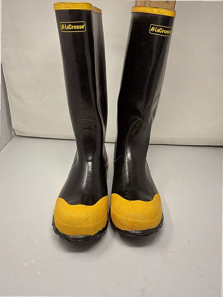 LaCrosse Knee Rain Boots 16" Steel Toe Steel Shank, Economy, Size:12, 24009043