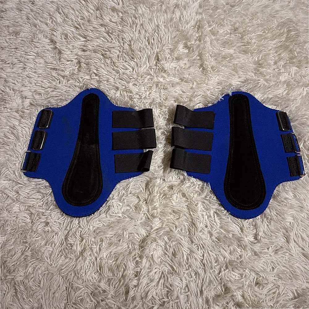 Large Blue Horseback Riding Front Splint Boots