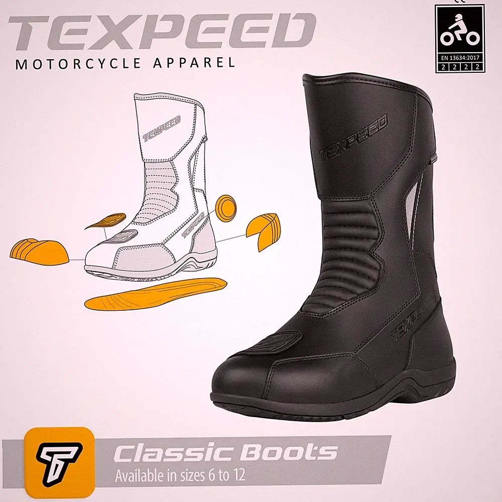 Leather Motorbike Motorcycle Boots Shoes Waterproof Touring Biker Armour