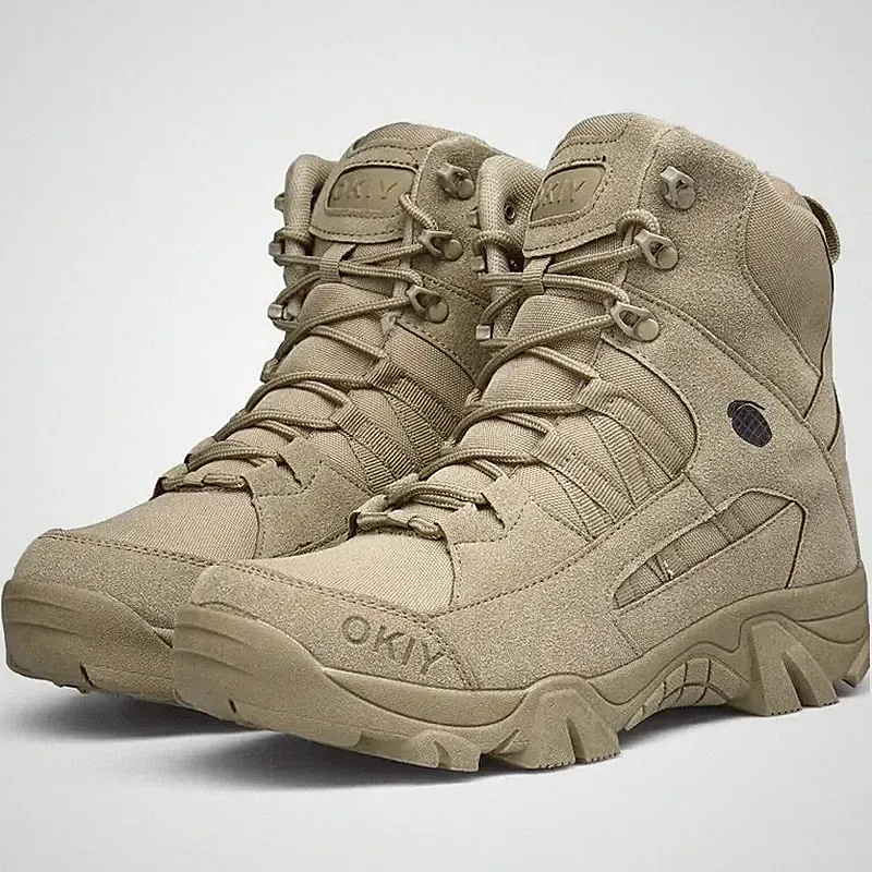 Leather Outdoor Mountain Climbing Shoes Trekking Footwear Men's Waterproof Boots