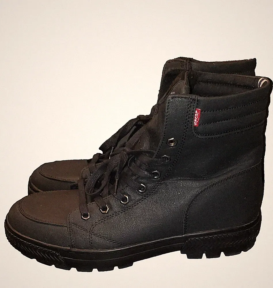 LEVI'S STRAUSS NAVY BLUE FAUX LEATHER HIKING BOOTS OUTDOORS WORK SHOES MEN'S 11