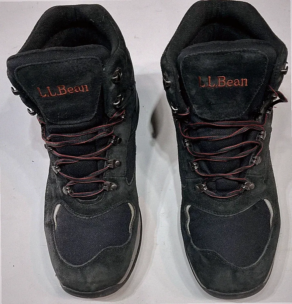 LL Bean Black 05455 Men’s Size 14 M Hiking Suede Lace Up Boots