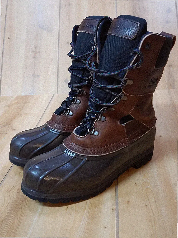 LL Bean Duck Boots Womens 7 Thinsulate Vibram Removable Liner Hunting Leather