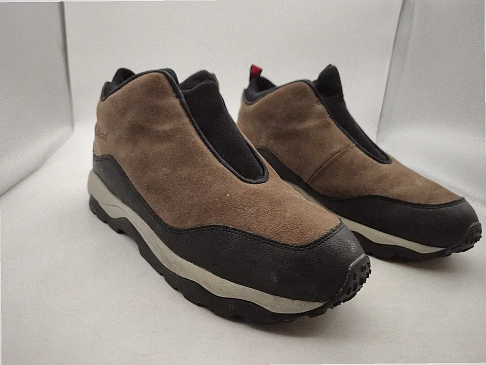LL Bean-PrimaLoft-MensSuede Slip-On Ankle Hiking Boots-Brown/Blac kSize 13M-NICE