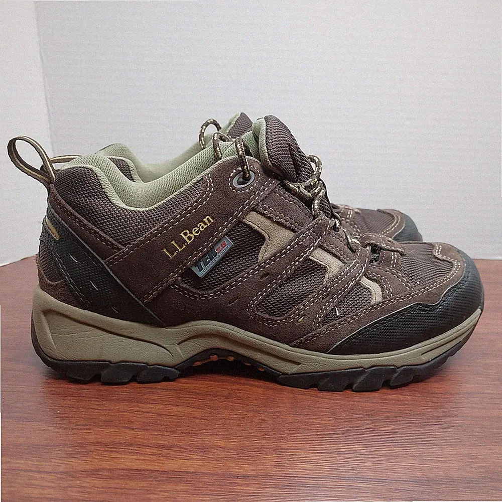 LL Bean Trail Model Hiker II Brown Hiking Shoes Mens 8.5 M Tek 2.5 Boots Dri-Lex