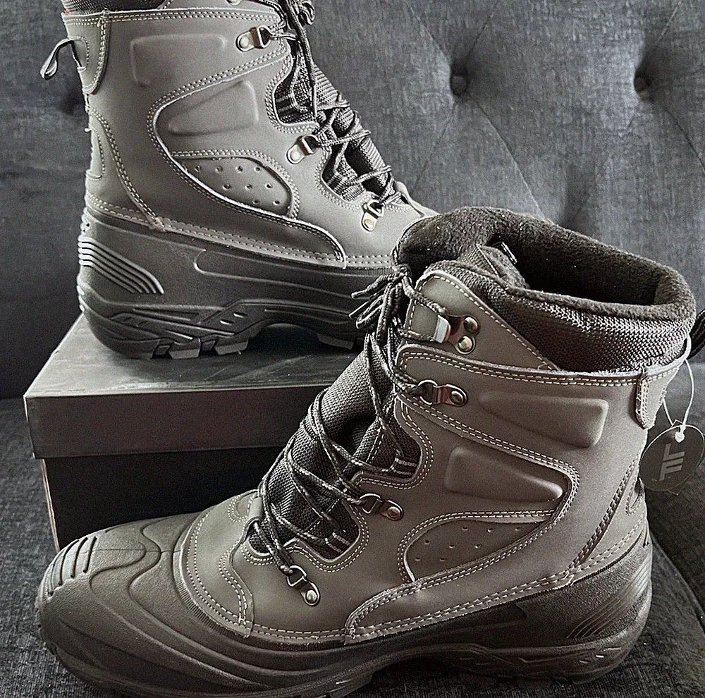 London Fog Collection Breckenridge Snow Boots Men’s Size 15 M Black Waterproof