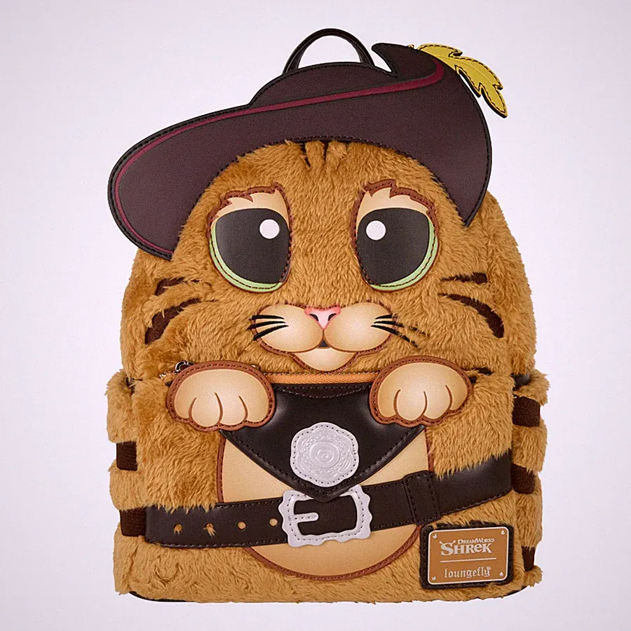 Loungefly Shrek - Puss In Boots Cosplay Faux Fur Mini Backpack