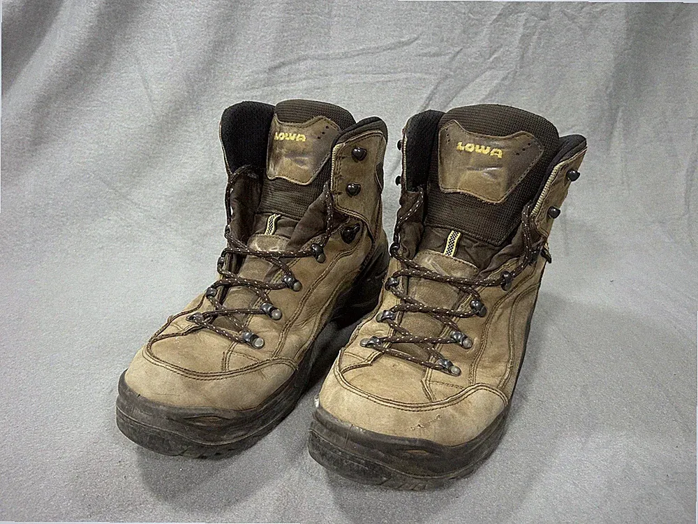 Lowa Renegade GTX Mid Boots Mens Size 13 Brown Waterproof Hiking Vibram Trail