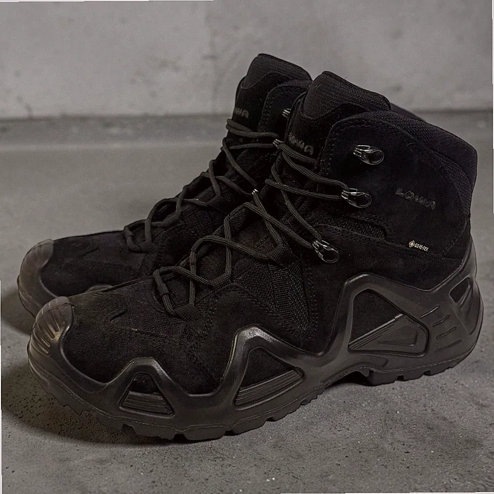 Lowa Zephyr GTX Mid TF Black Boots Mens 10 Tactical Hiking Combat GORE-TEX EUC