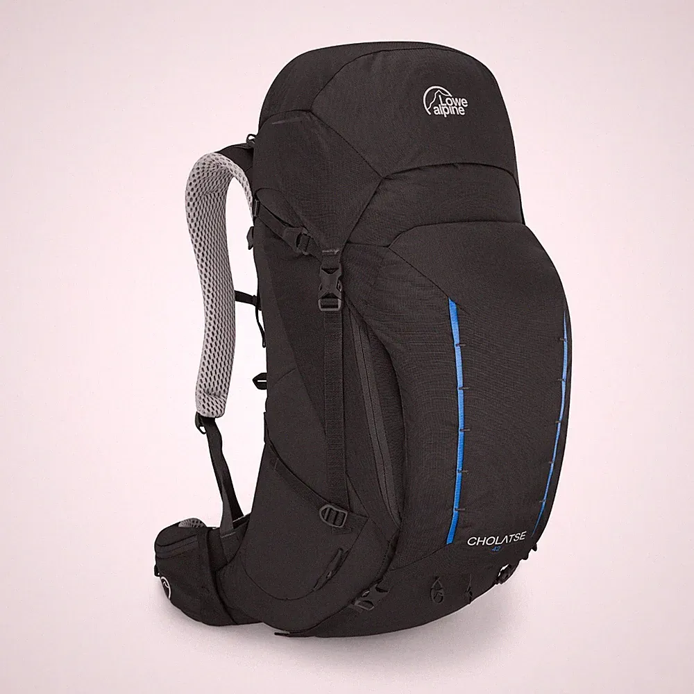 Lowe Alpine Cholatse Multi-Day Hiking Backpack, Cholatse 52:57 Liter MD, Black