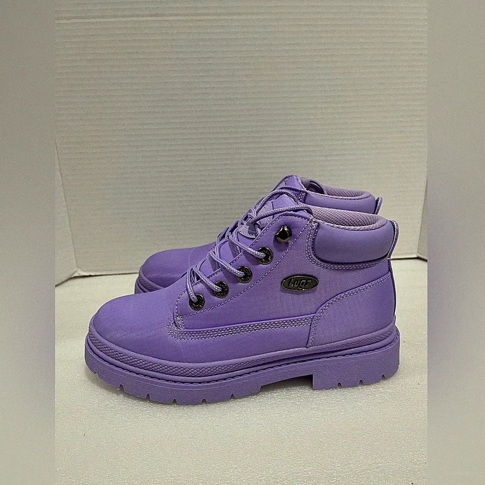 Lugz Womens Drifter Ripstop Flat Heel Chukka Boots size: 6.5M color Purple