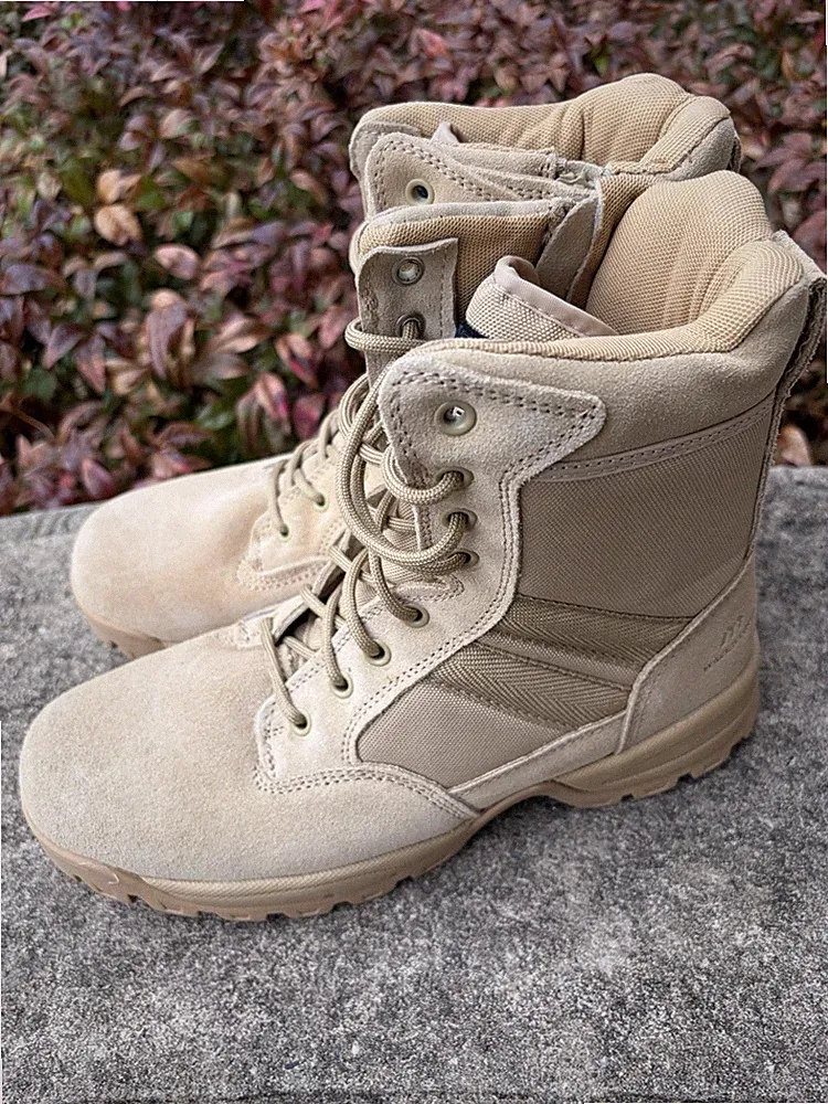 Maelstrom Men's Tac Force Boots sz 10 WIDE Tactical Security Motorcycle Tan