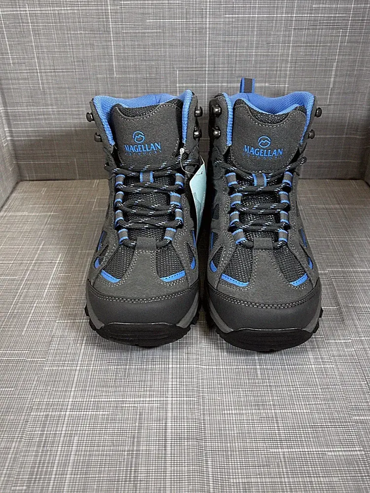 Magellan Outdoors Women’s Hiking Boots Gray/Blue Size 6.5B NWOB