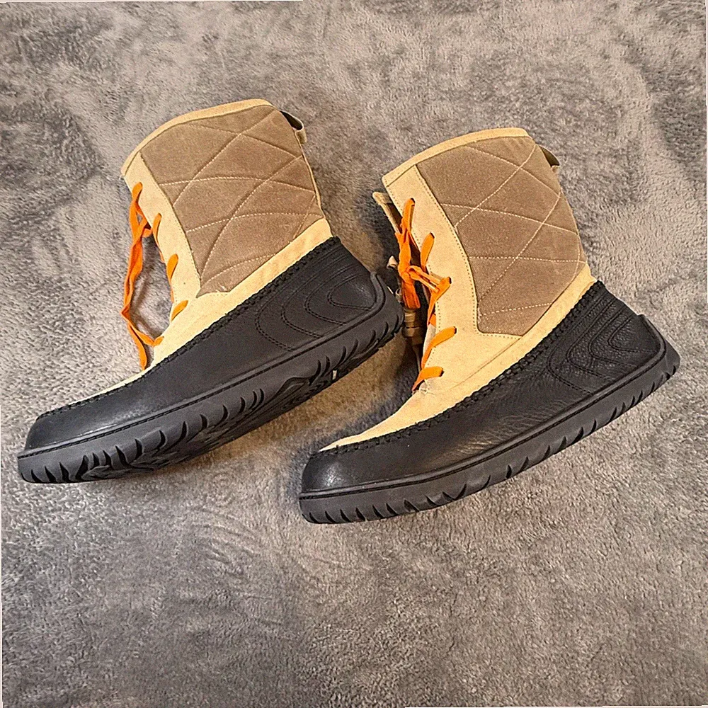 Manitobah Boots Mens 13 Winter Mukluks Tan Black Orange Waterproof