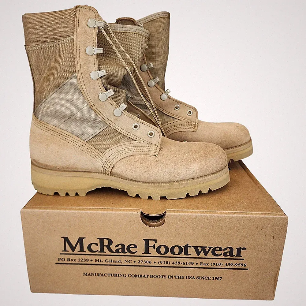 McRae 3 Layer Army Combat Boots Tan - New *mocinc.1982*
