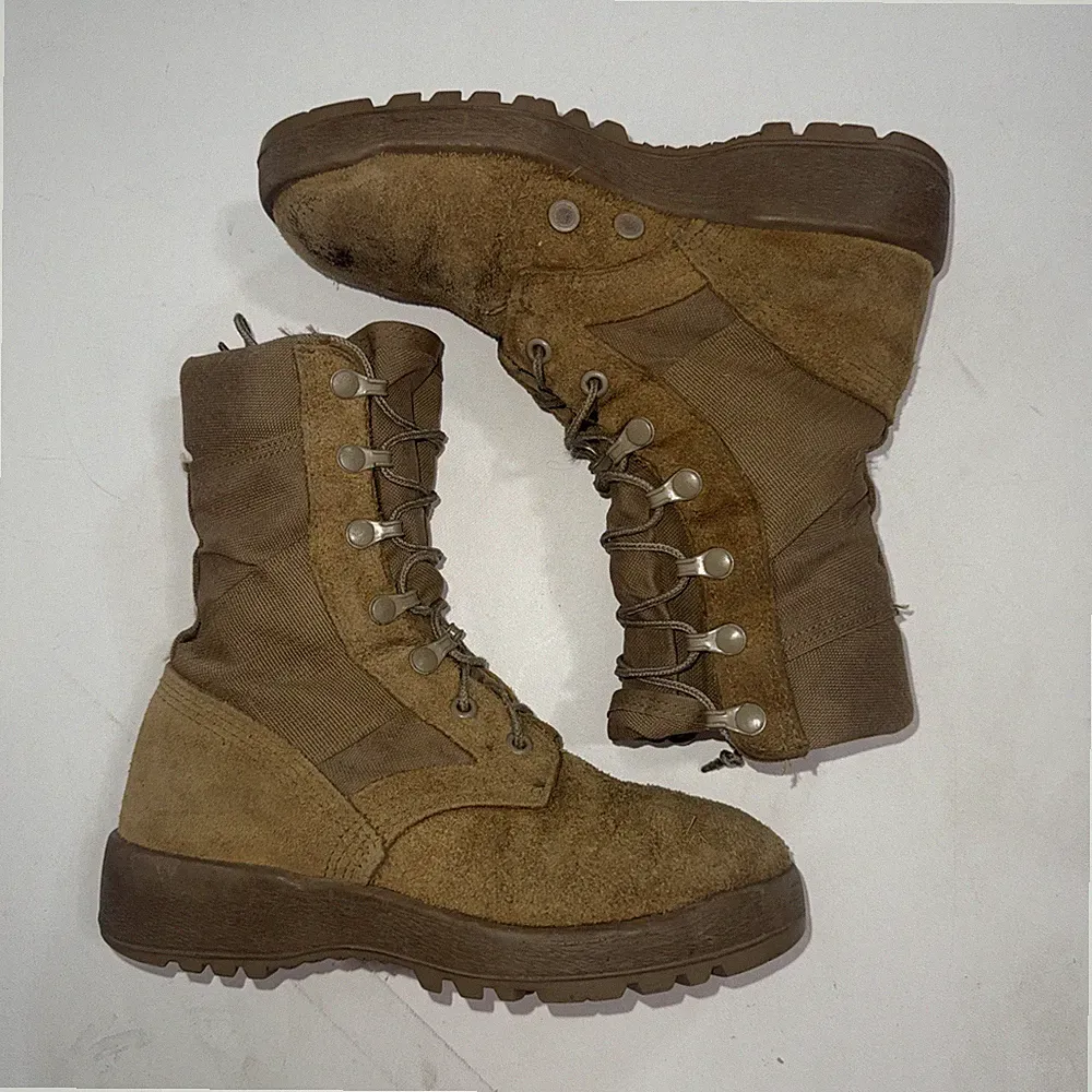 McRae Gore Tex Vibram Desert Tan Military Flight US Army Combat Boots Men 2.5xw