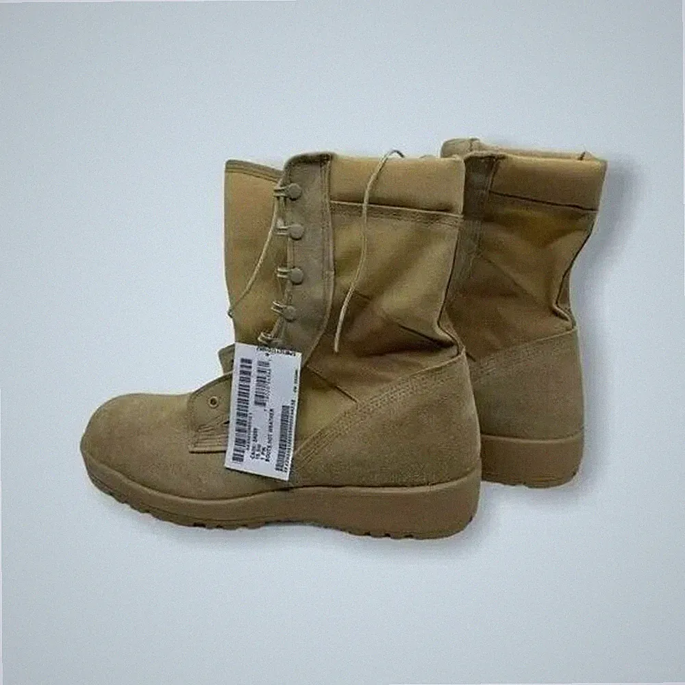 Mcrae Mens Combat Military Boots Desert Tan Round TOE 15.5 WIDE New in Factory