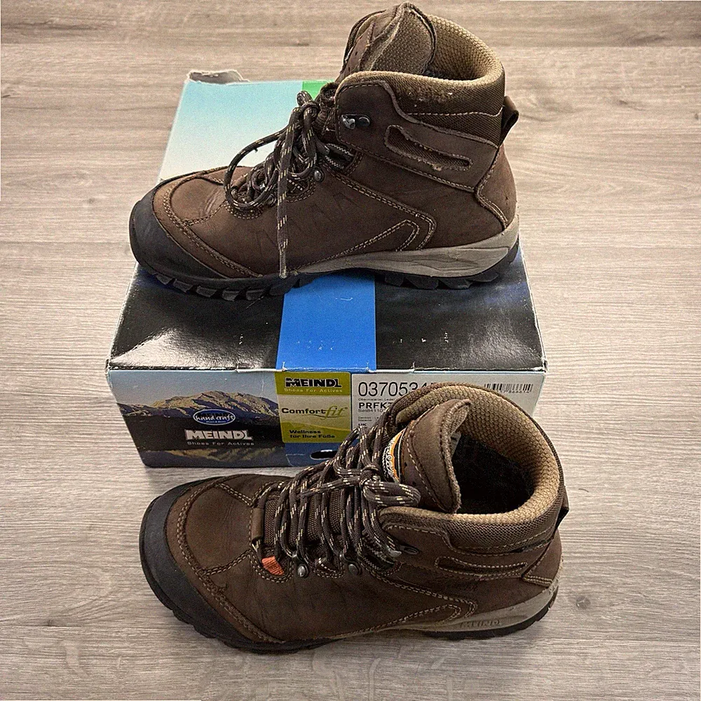 Meindl Comfort Fit Light Hiker Boot Goretex Brown Leather Size 8.5 Italy 5439-46