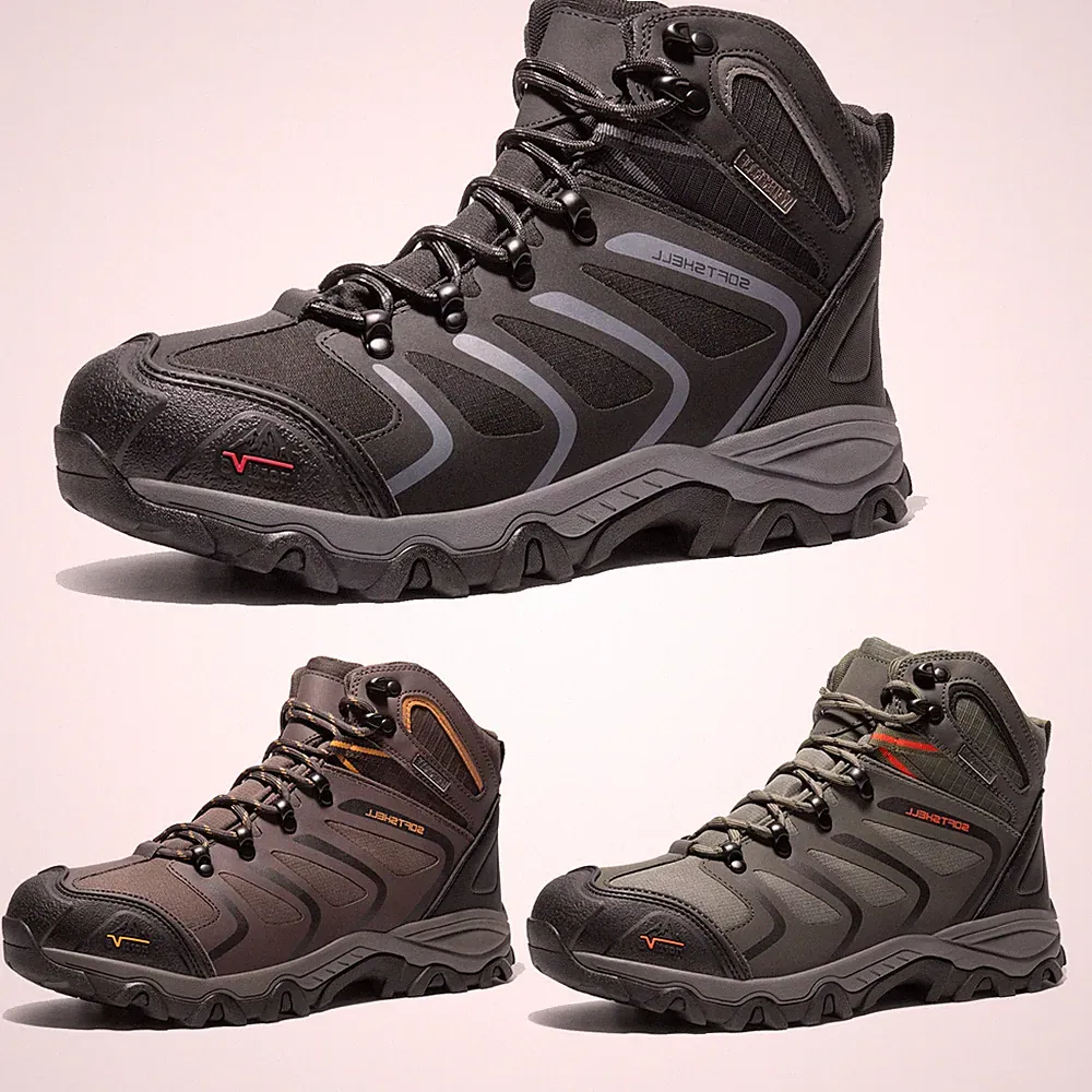Men Ankle High Waterproof Hiking Boots Outdoor Lightweight Trekking Shoes