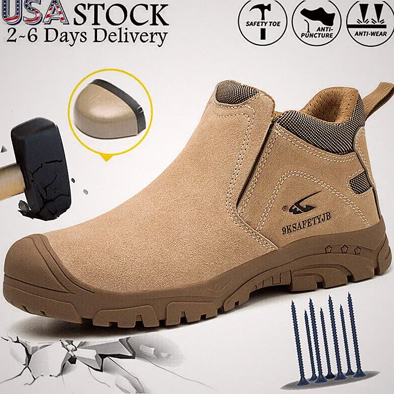 Men Composite Toe Safety Shoes Slip Resistant Work Boots Anti-Static Flexible US
