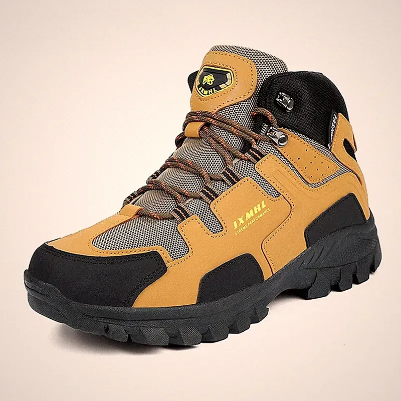 Men Hiking Boots Outdoor High Top Comfort Sneakers Lightweight Soft Ankle Boots