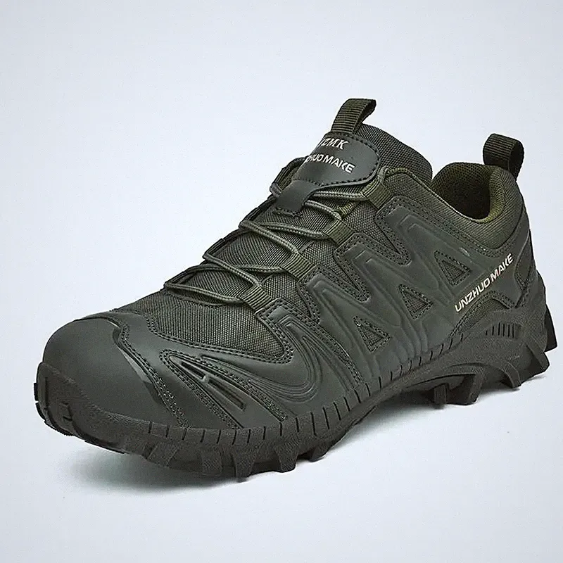 Men Hiking Shoes Low-top Tactical Boots Men Casual Lace-up Flat Casual Sports
