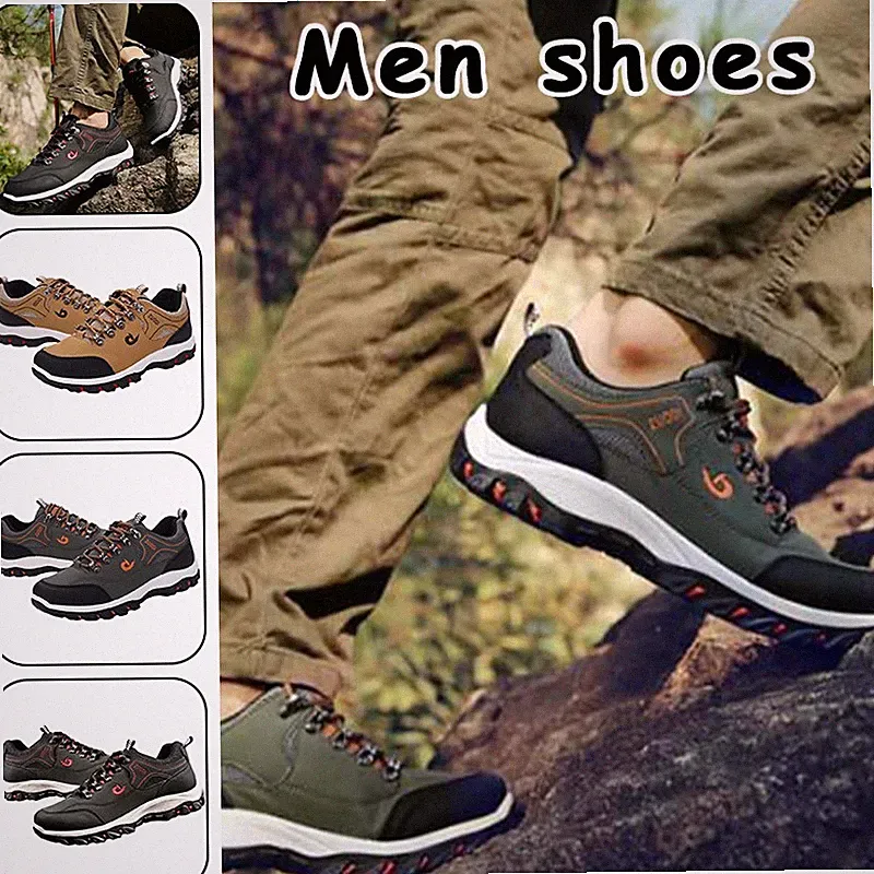 Men Outdoor Hiking Shoes Trekking Sneakers Non Slip Walking Trail Boots