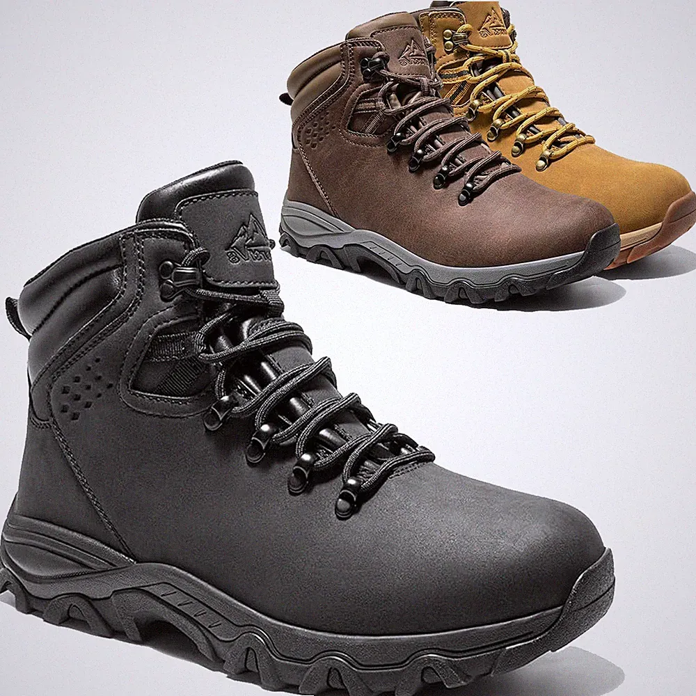 Men Insulated Waterproof Winter Snow Boots Outdoor Hiking Boots