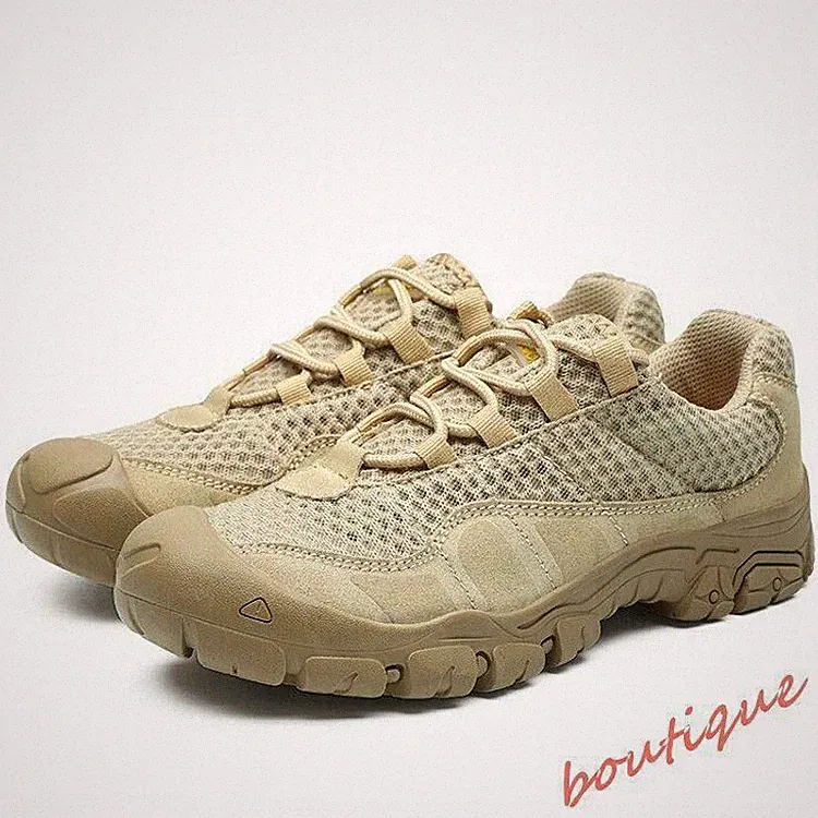 Men Outdoor Hiking Lace Up Low Top Casual Sport Mesh Faux Suede Splice Shoes New