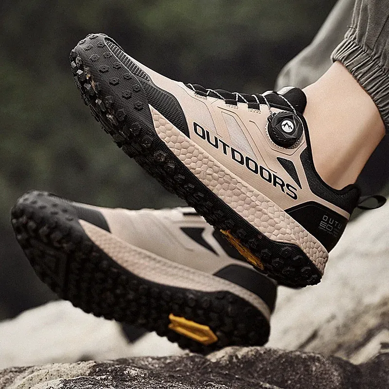 Men Outdoor Sneakers Breathable Hiking Shoes Sport Casual Walking Trainers