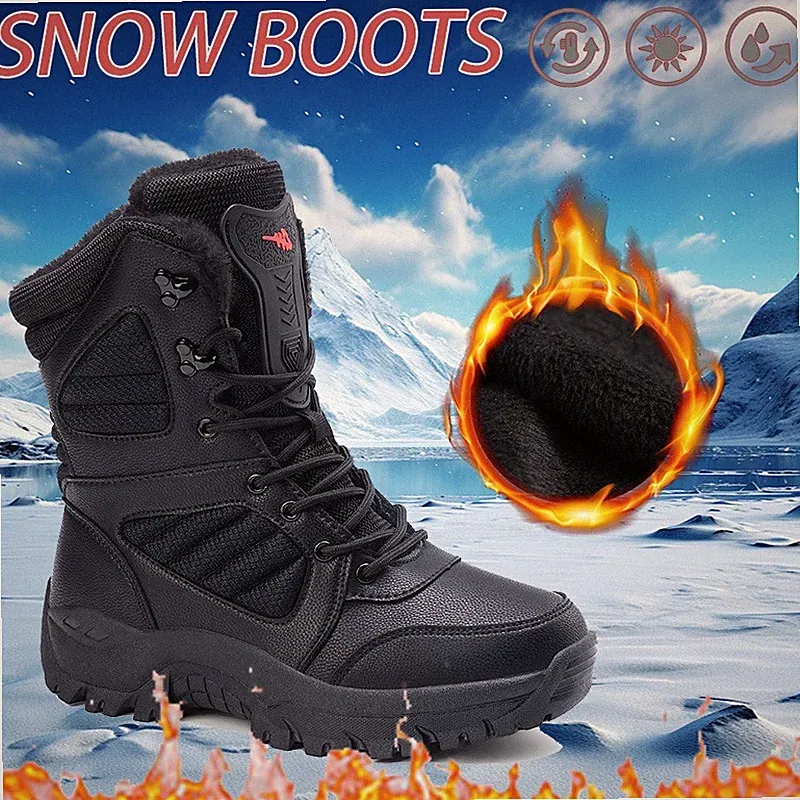 Men's and Women's Snow Boots for Outdoor Skiing Anti Slip and Wear-resistant