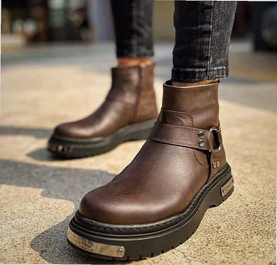 Men's Boots Biker Boot Motorcycle Riding Ankle Boots For Men