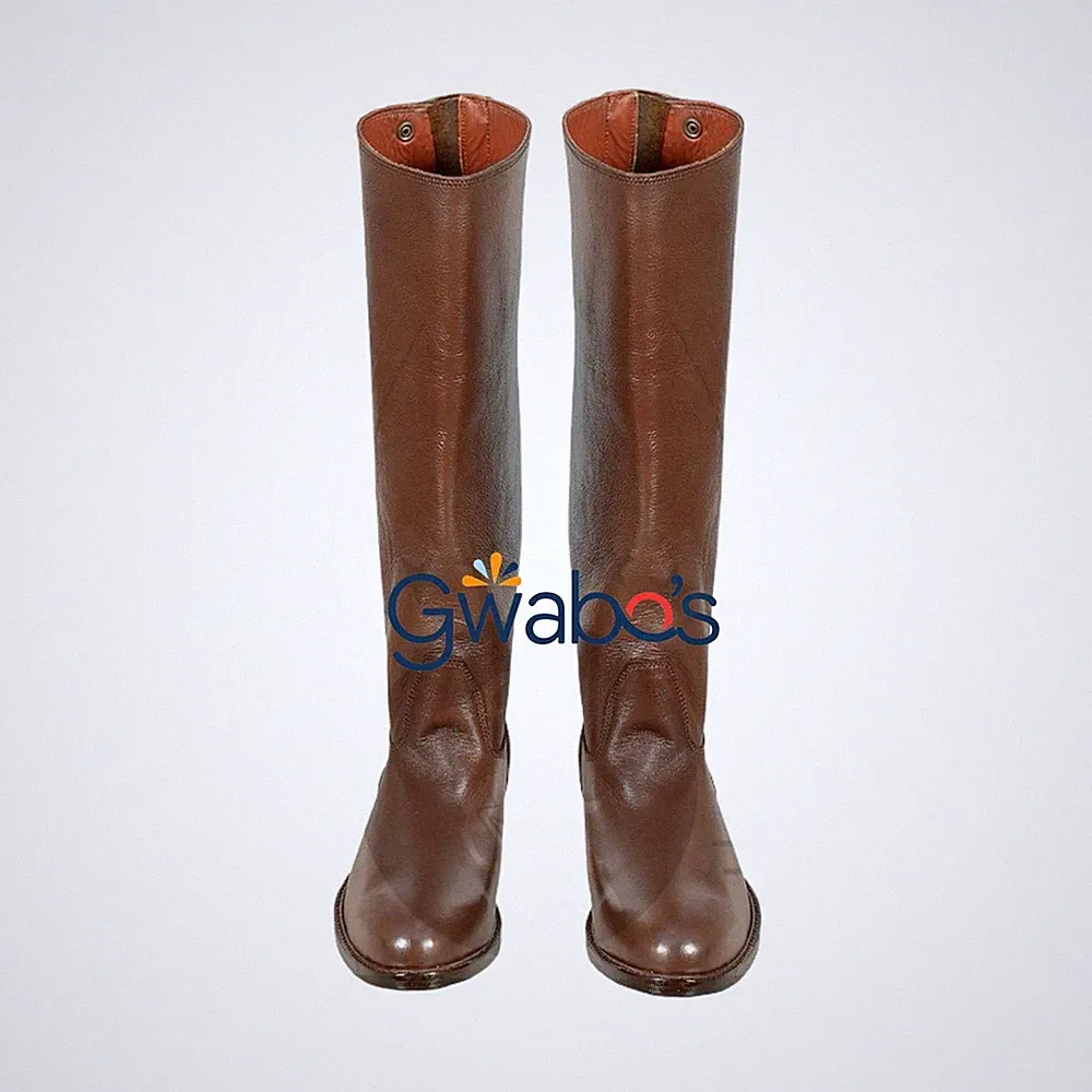 Men’s Brown Horse Riding Boots – Leather Equestrian Tall Field English Shoes